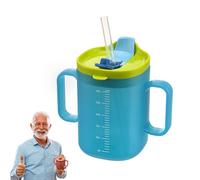 Tazza Con Beccuccio For Adulti Con Manici, Tazza Bere In PP Da 300 Ml, Tazza Con Beccuccio Resistente Al Calore, Coperchio L'alimentazione E Cannuccia, For Pazienti, Anziani, Maternità