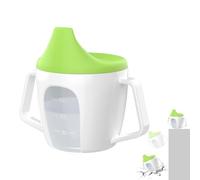 Tazza con beccuccio morbido per bambini, a prova di fuoriuscite, per una facile transizione, con cannuccia per idratazione, viaggi e uso quotidiano a casa o