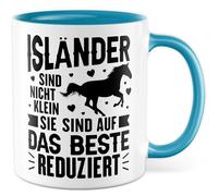 Tazza con cavallo, regalo islandese non sono piccoli, si sono ridotti al meglio, tazza da caffè cavalli, islanda, razza, umorismo, ufficio, idea regalo per fidanzata e moglie con scritta divertente