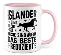 Tazza con cavallo, regalo islandese non sono piccoli, si sono ridotti al meglio, tazza da caffè cavalli, islanda, razza, umorismo, ufficio, idea regalo per fidanzata e moglie con scritta divertente