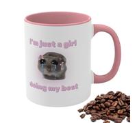 Tazza con criceto, personalizzabile con criceto, tazza sarcastica in ceramica colorata, divertente con papillon, tazze da caffè da 350 ml, divertente tazza divertente per far ridere tutti, per caffè