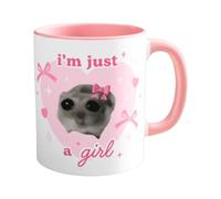 Tazza con criceto, personalizzabile con criceto, tazza sarcastica in ceramica colorata, divertente con papillon, tazze da caffè da 350 ml, divertente tazza divertente per far ridere tutti, per caffè