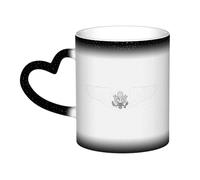 Tazza con distintivo dell'equipaggio arruolato dell'aero militare degli Stati Uniti Tazza in ceramica termosensibile che cambia colore Tazza isolata Novità Tazze da viaggio uniche Tazze per la casa 11