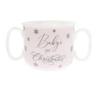 Tazza Con Doppio Manico Per Il Primo Natale Del Bambino - Rosa O Blu