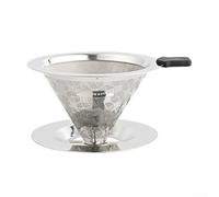 Tazza con filtro da caffè per versare a mano con supporto integrato, materiale in acciaio inossidabile per una maggiore durata, stile gocciolamento di carta per 1 2 persone