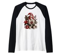 Tazza con Gnomo Natalizio a Forma di Stella di Natale Cozy Vibes Maglia con Maniche Raglan