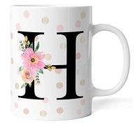 Tazza con lettera Alfabeto - Tutte le lettere dalla A alla Z - Idea regalo originale (H)