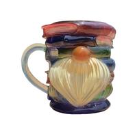 Tazza con libro dipinto 3D, tazza da caffè, tazza con libro dipinto, in resina colorata, decorazione per la casa per gli amanti della letteratura, lettori, scrittori, bibliotecari