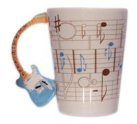 Tazza con Manico Chitarra Elettrica, 1 pezzo, Colore: Azzurro
