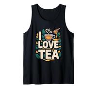 Tazza con Motivo «I Love Tea», Motivo: Foglie di Miele Canotta