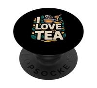 Tazza con motivo «I love tea», motivo: foglie di miele PopSockets PopGrip Adesivo