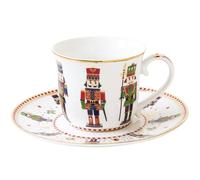Tazza Con Saucer NUTCRACKER Nussknacker Bianca Colorata Per 200Ml EASY LIFE