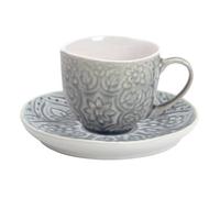 Tazza Con Saucer PREGO Grigio Blu H. 7,5cm Ceramica A. U Maison WA