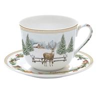 Tazza Con Saucer WHITE FOREST Winterwald Per 400Ml In Scatola Regalo Easy Life