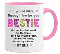 Tazza con scritta "Best Friend", regalo divertente per Natale, celebrazione, grande, manico resistente, rivestito in Dino, lavabile in lavastoviglie/microonde