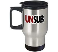 Tazza con scritta "for Best Unsub Unsub Unknown Subject Cup (Travel) BAU Criminal Minds TV Show Spencer Reid Decor Shirt Accessories Merchandise Decal Funny Mom Coffee Mug Gift 14oz