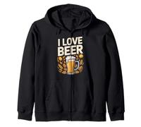 Tazza con scritta "I Love Beer Hops" Felpa con Cappuccio