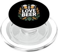 Tazza con scritta "I Love Beer", motivo: luppolo PopSockets PopGrip per MagSafe