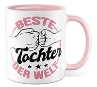 Tazza con scritta in lingua tedesca "Beste Tochter der Welt", per compleanno, mamma, papà, idea regalo per genitori, figlie, famiglia