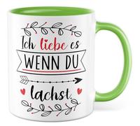 Tazza con scritta in lingua tedesca "Ich liebe es wenn du richst", tazza da caffè per coppia, partner, relazione, San Valentino, amore, idea regalo fidanzata, scritta divertente