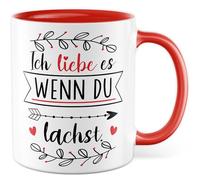 Tazza con scritta in lingua tedesca "Ich liebe es wenn du richst", tazza da caffè per coppia, partner, relazione, San Valentino, amore, idea regalo fidanzata, scritta divertente