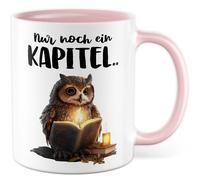 Tazza con scritta in lingua tedesca "Nur noch ein Kapitel… - Tazza da caffè in ceramica 330 ml - Tappetino da lettura Fantasia libro libri amanti dei libri