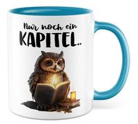 Tazza con scritta in lingua tedesca "Nur noch ein Kapitel… - Tazza da caffè in ceramica 330 ml - Tappetino da lettura Fantasia libro libri amanti dei libri