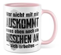 Tazza con scritta in lingua tedesca "Sarcasmus Tazza con scritta - Regalo Chi non con me, deve lavorare con sé - Tazza da caffè da 330 ml in ceramica - Umorismo scherzo divertente collega, amico