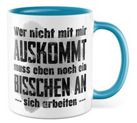 Tazza con scritta in lingua tedesca "Sarcasmus Tazza con scritta - Regalo Chi non con me, deve lavorare con sé - Tazza da caffè da 330 ml in ceramica - Umorismo scherzo divertente collega, amico