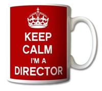 Tazza con scritta "Keep Calm I'm A Director", idea regalo retrò
