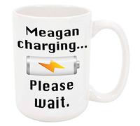 Tazza con Scritta Meagan Charging Tazza Bicchiere Parenti 2 pezzi | Riutilizzabile Tazzine Caffe Simpatico Tazza Colazione Padri Fratello
