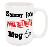 Tazza con Scritta Sammy-Jo's Work From Home Tazza Bicchiere Laurea 2 pezzi | Riutilizzabile Tazza per Tè o Caffè Simpatico Tazzine Caffe Anniversario Compleanno