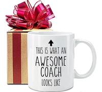 Tazza con scritta "This is What an Awesome Coach Looks Like", regalo di compleanno per allenatore, regalo di apprezzamento per allenatore, tazza ispiratrice per allenatore di calcio, tennista