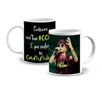 Tazza con Testo Citazione Canzone Cascare nei tuoi occhi per Appassionati di Musica Italiana - Originalissima Idea Regalo per i Fan!