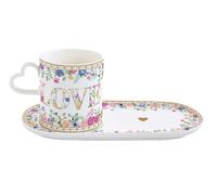 Tazza Con UT MON AMOUR Cuori E Fiori Per 320Ml In Porcellana Easy Life