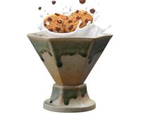Tazza conica triangolare in porcellana, set di tazze da tè e caffè con imbuto - Tazza da tè triangolare fatta a mano in ceramica retrò - Set di tazze da tè e caffè in ceramica