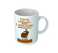 Tazza Coniglio Personalizzabile - Tutti Nascono Uguali ma Solo i Migliori Hanno Un Coniglio [ SCRIVI Nome ] - Animal Lovers - Ceramica - Tazza Divertente