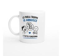 Tazza Coppia Lei Parla Troppo Io Annuisco Bla Bla E Tutto Funziona | idea regalo originale