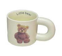 Tazza creativa a forma di mela e pera, in ceramica beige, adatta for caffè, latte e frutta, da 300 ml/10,14 oz, adatta for forno a microonde, adatta for ufficio e casa, pera-301-400ml(Little Bear)