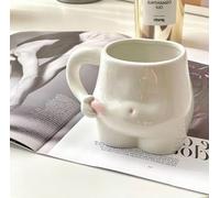 Tazza creativa in ceramica, 306,2 g, per bere la pancia, per bere e bere la tazza di caffè per ufficio e casa