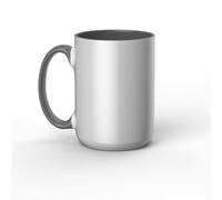Tazza Cricut Beveled 0,425 L ceramica grigia e bianca microonde