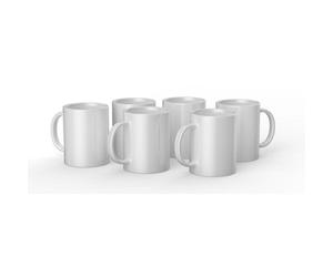 Tazza Cricut Blank 425 ml ceramica bianca set 6 pezzi microonde lavastoviglie