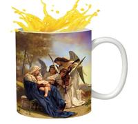 Tazza cristiana, tazza da caffè Gesù - Tazze in ceramica con scena della Natività di Natale da 11 oz | Tazza da caffè di storia di Natale religiosa per latte, caffè, tè, zuppa