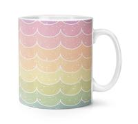 Tazza Da 10oz Con Motivo Di Nuvole Arcobaleno Pastello - Colorata