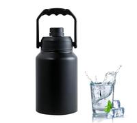 Tazza da 128 once da 3,7 l - Bottiglia di grande capacità per uomini e donne, bottiglia d'acqua sportiva in acciaio inox 304, caraffa d'acqua da un gallone, tazza portatile per spazio freddo