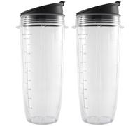 Tazza da 32 once con coperchio sigillato, parti di ricambio Ninja e, compatibile con Nutri Ninja Auto-IQ 1000W e frullatore doppio