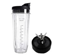 Tazza Da 32 OZ Con Coperchio E Lama A 7 Alette, Compatibile Con Ninja, Accessori For Frullatore Auto IQ 1000 W Parti Di Ricambio Tazza For Spremiagrumi Portatile BL482-LITE