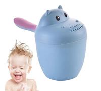 Tazza da bagno per bambini, con ippopotamo, secchio per risciacquo per shampoo per bambini, protegge gli occhi durante il bagno, ideale per il bagno e per un'esperienza divertente per i bambini