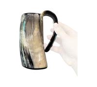 Tazza da bere in corno, tazza da bere in corno, tazza d'acqua con manico per bevande fredde, tazza d'acqua in corno, per uomini e donne, tazza da bere, tazza