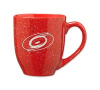 Tazza da caff in ceramica con incisione laser a colori della squadra, colore rosso, da 16 oz, con scritta Rico Industries NHL Hockey Carolina Hu